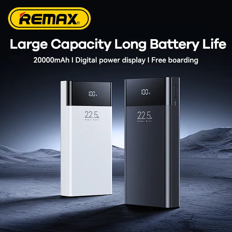 Remax Powerbank Fast Charging PD20W+QC 22.5W 20,000MAH Remax Powerbank Fast Charging PD20W+QC 22.5W 20,000MAH